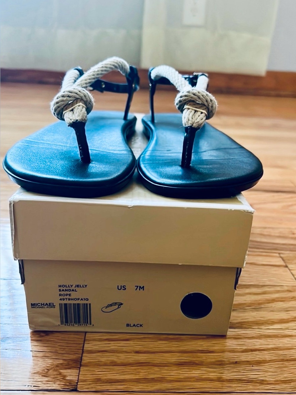 Michael Kors black holly jelly sandal rope size 7 - Picture 5 of 6